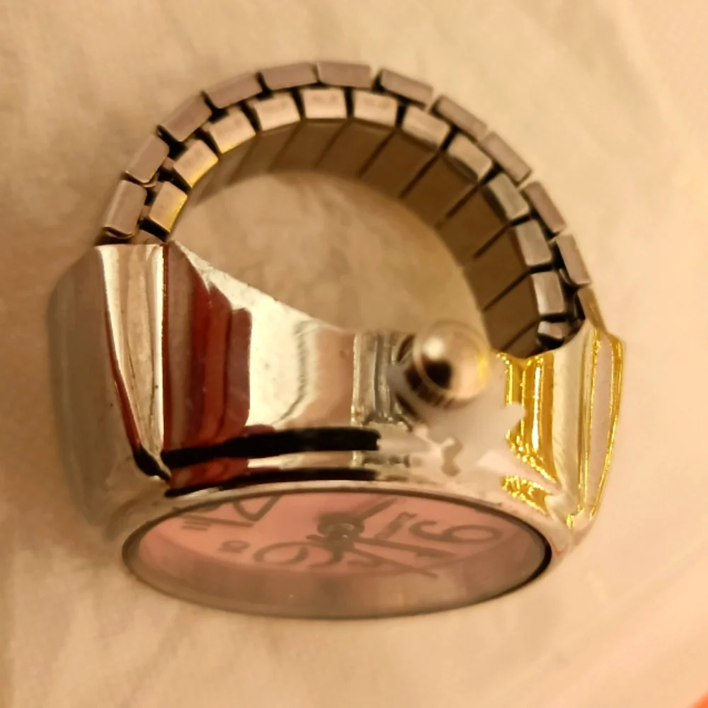 New Silver Stretchable Watch ⌚ Ring, size 7 to 11